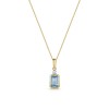 9ct Yellow Gold 0.85ct Blue Topaz Pendant