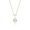9ct Yellow Gold Aquamarine Rub Over Pendant