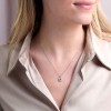 18ct White Gold Cushion Cut Aquamarine 0.75ct with Diamond Halo Pendant