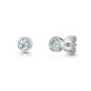 9ct White Gold 0.50ct Round Brilliant Aquamarine Stud Earrings