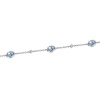18ct White Gold Oval Cut Aquamarine 4.75ct and Diamond Bracelet