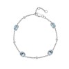18ct White Gold Oval Cut Aquamarine 4.75ct and Diamond Bracelet