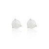 9ct White Gold Opal Stud Earrings