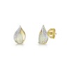 9ct Yellow Gold 1.85ct Pear Cut Opal Stud Earrings