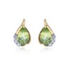 9ct Yellow Gold Pear Shape 0.50ct Peridot Fancy Earrings