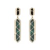 18ct Yellow Gold Malachite 0.70ct Diamond Earrings 2