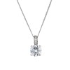 9ct White Gold Brilliant Cut Cubic Zirconia Solitaire Pendant