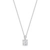 9ct White Gold Round Brilliant Cubic Zirconia Claw Set Pendant