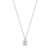 9ct White Gold Round Cubic Zirconia Pendant Necklace