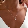 9ct White Gold Cubic Zirconia Pear Shape Pendant