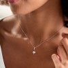 9ct White Gold Cubic Zirconia Cross Over Drop Pendant