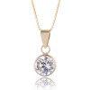9ct Yellow Gold Brilliant Cut Cubic Zirconia Pendant