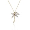 9ct Yellow Gold Cubic Zirconia Palm Tree Pendant