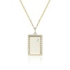 9ct Yellow Gold Cubic Zirconia Rectangular Signet Pendant