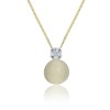 9ct Yellow Gold Cubic Zirconia Disc Pendant