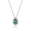 9ct Yellow Gold Emerald Cubic Zirconia Pendant