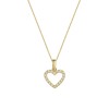 9ct Yellow Gold Cubic Zirconia Heart Shape Pendant