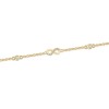 9ct Yellow Gold Cubic Zirconia Staggered Infinity Link Necklet