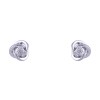 9ct White Gold Cubic Zirconia Knot Stud Earrings