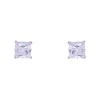 9ct White Gold Princess Cut Cubic Zirconia Stud Earrings
