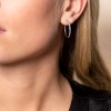 9ct White Gold Cubic Zirconia Hoop Earrings