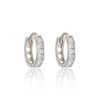 9ct White Gold Brilliant Cut Cubic Zirconia Hoop Earrings