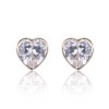 9ct Yellow Gold Heart Shape Cubic Zirconia Earrings