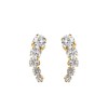 9ct Yellow Gold Brilliant Cut Cubic Zirconia Climber Earrings