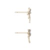 9ct Yellow Gold Cubic Zirconia Palm Tree Stud Earrings