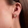 9ct Yellow Gold Cubic Zirconia Open Leaf Stud Earrings