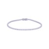 9ct White Gold Round Brilliant Cubic Zirconia Tennis Bracelet