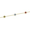 9ct Yellow Gold Multi Coloured Cubic Zirconia Bracelet