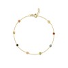 9ct Yellow Gold Multi Coloured Cubic Zirconia Bracelet