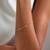 9ct Yellow Gold Cubic Zirconia Staggered Infinity Link Bracelet