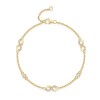 9ct Yellow Gold Cubic Zirconia Staggered Infinity Link Bracelet