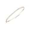 9ct Yellow Gold Cubic Zirconia Rubover Bangle