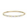 9ct Yellow Gold Cubic Zirconia Infinity Bangle