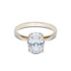 9ct Yellow Gold Oval Cut Cubic Zirconia Solitaire Ring