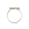 9ct Yellow Gold Cubic Zirconia Textured Disc Ring