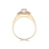 9ct Yellow Gold Oval Cut Cubic Zirconia Double Halo Solitaire Ring