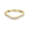 9ct Yellow Gold Cubic Zirconia Wishbone Eternity Ring