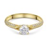 9ct Yellow Gold Round Brilliant Cubic Zirconia Ring