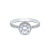 9ct White Gold Brilliant Cut Cubic Zirconia Halo Ring