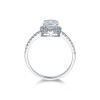 9ct White Gold Brilliant Cut Cubic Zirconia Halo Ring