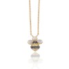 9ct Yellow Gold Brilliant Cut Citrine and Diamond 0.12ct Bee Pendant