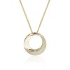 9ct Yellow Gold Textured Open Circle Pendant