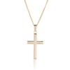 9ct Yellow Gold Plain Flat Cross Pendant