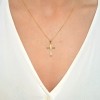 9ct Yellow Gold Plain Flat Cross Pendant
