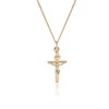 9ct Yellow Gold 15mm Polished Crucifix Pendant Necklace
