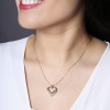 9ct 2 Colour Gold Double Open Heart Pendant